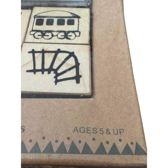 Wood-Craft Stamp Kit With Ink Pad & 9 Assorted Rubber Stampers - Picture 7 of 7